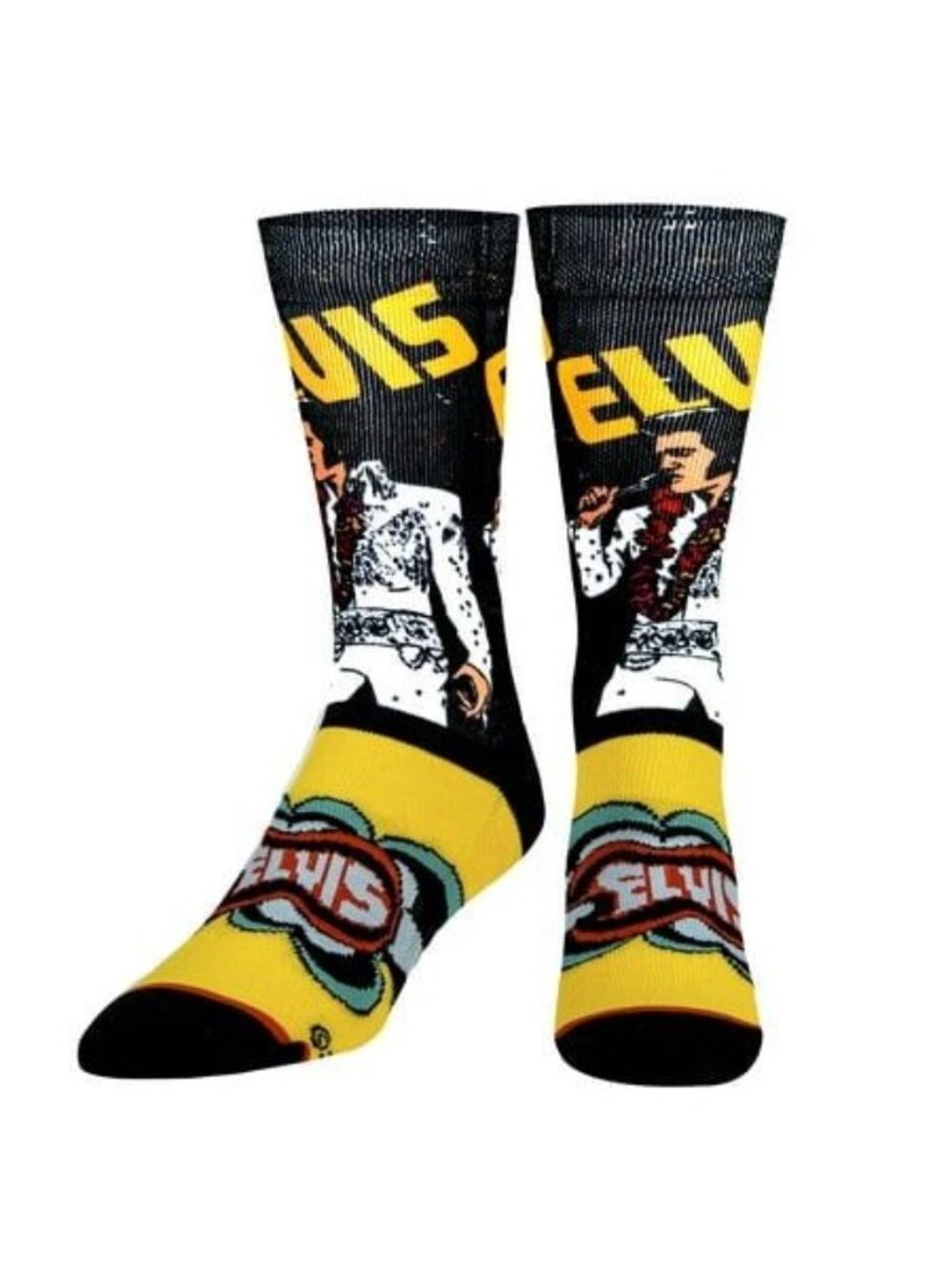 Odd Sox  Elvis Presley King of Rock N Roll Socks for Men  Fun Movie Gift for Dad